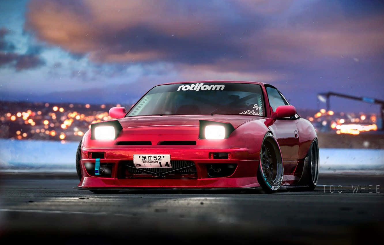 1332x850 Download Nissan 180 Sx Red Wallpaper