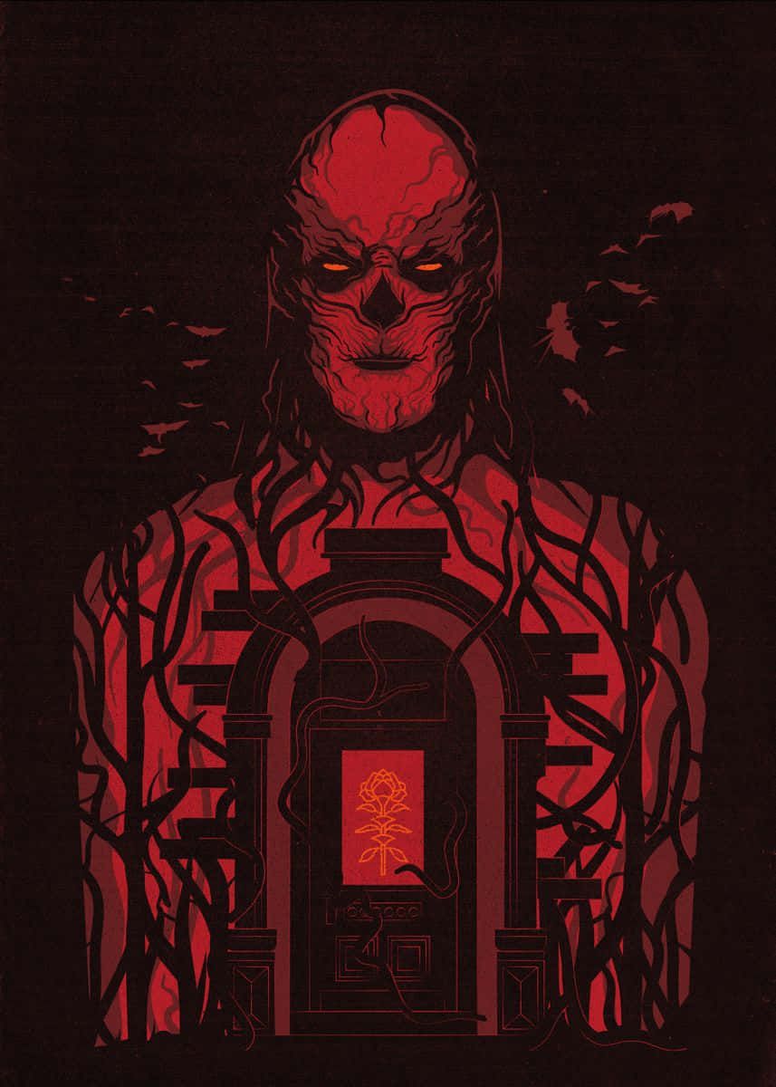 857x1200 Download Stranger Things Vecna Door Red Poster Wallpaper
