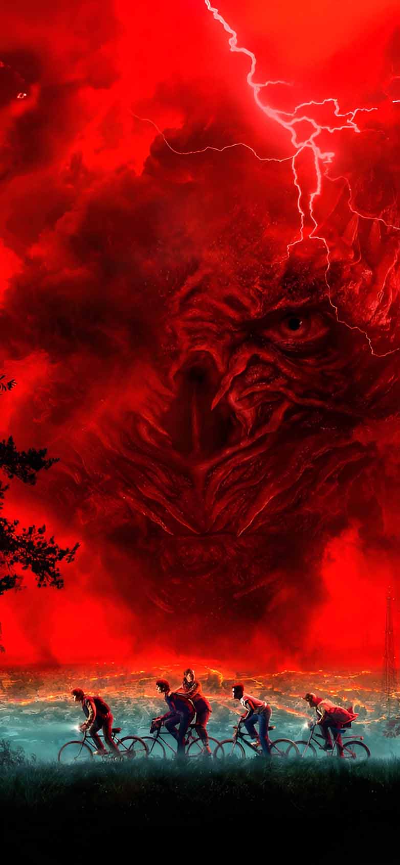 782x1692 Stranger Things Vecna Red Storm Wallpaper Wallpaper HD