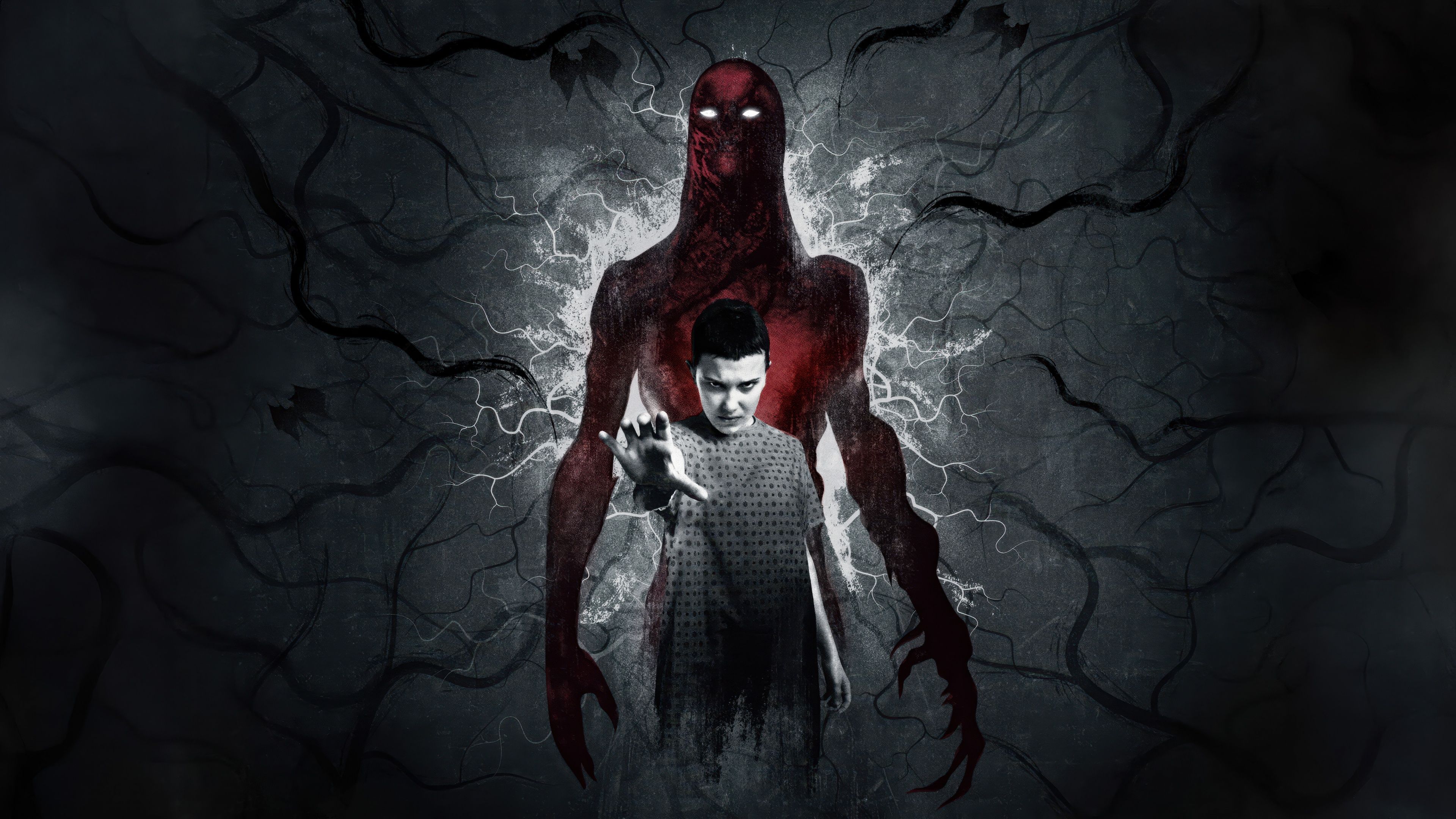 3840x2160 Eleven vs Vecna Stranger Things 5K Wallpaper