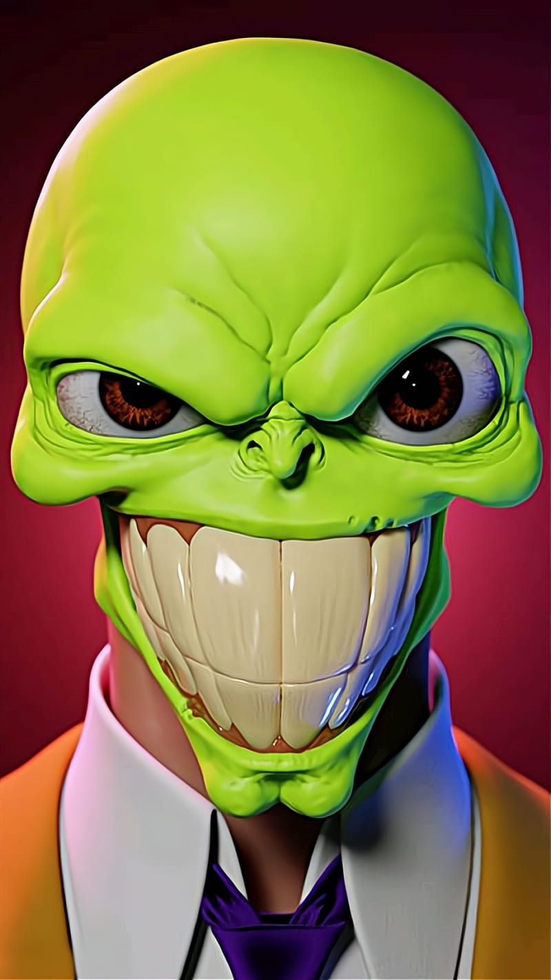 800x1422 The mask, eye, head, Green, HD phone wallpaper