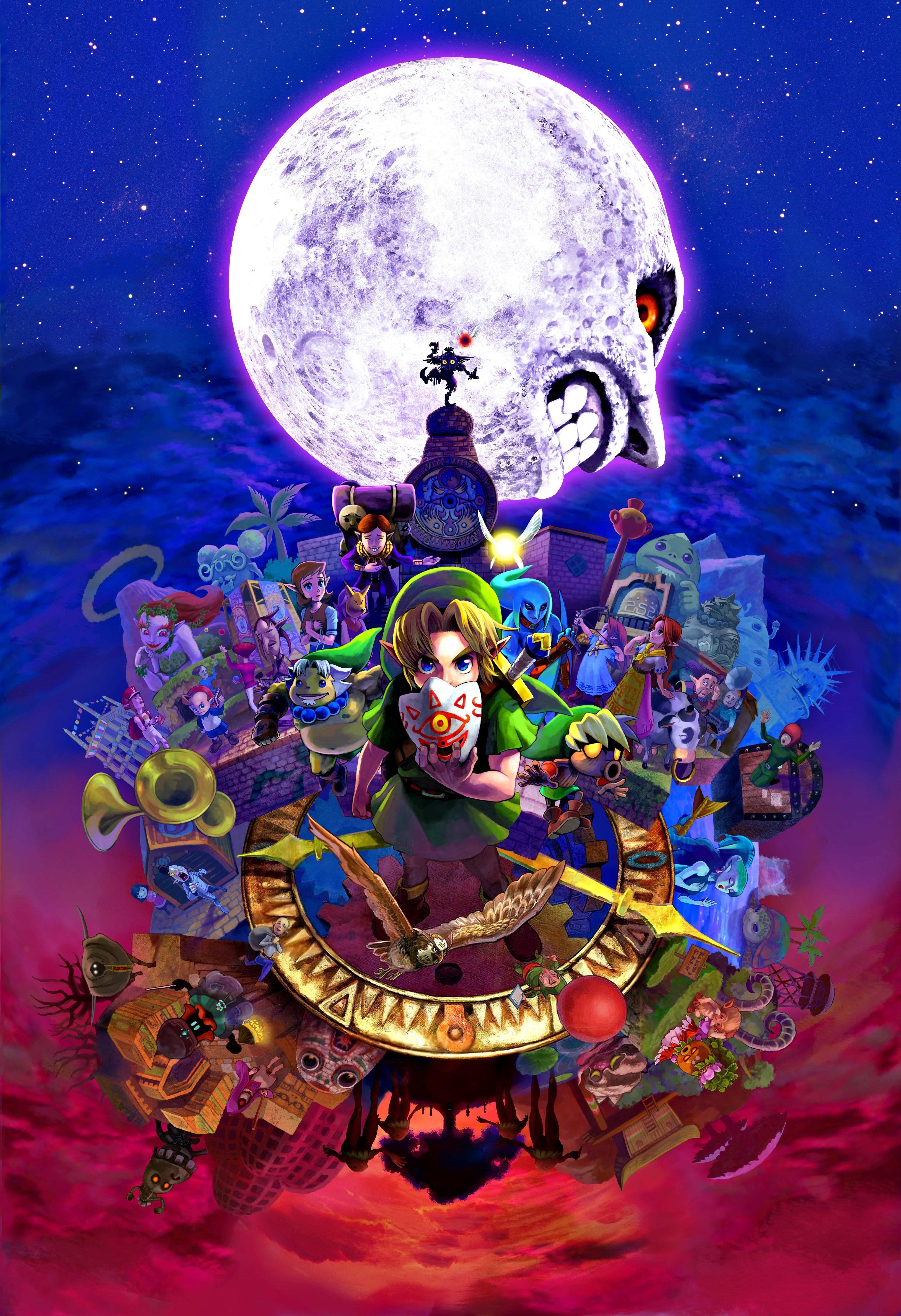 4886x7132 Gorgeous Majora's Mask official art that works really well as a phone wallpaper!