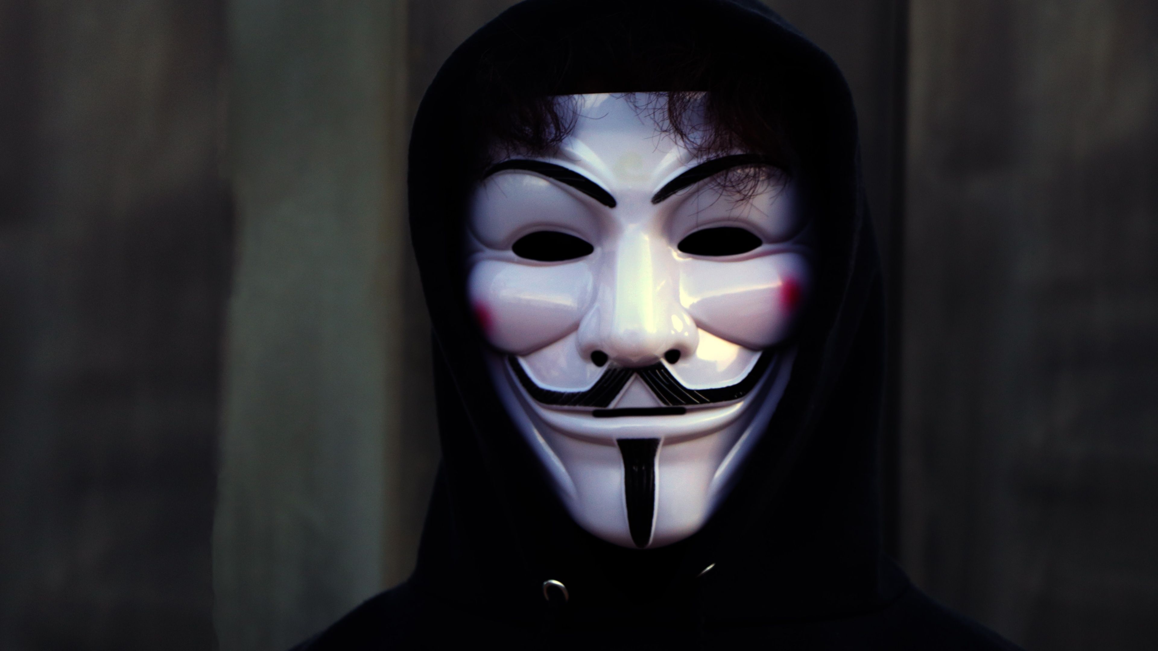 3840x2160 Man in Mask Wallpaper 4K, Anonymous, White masks