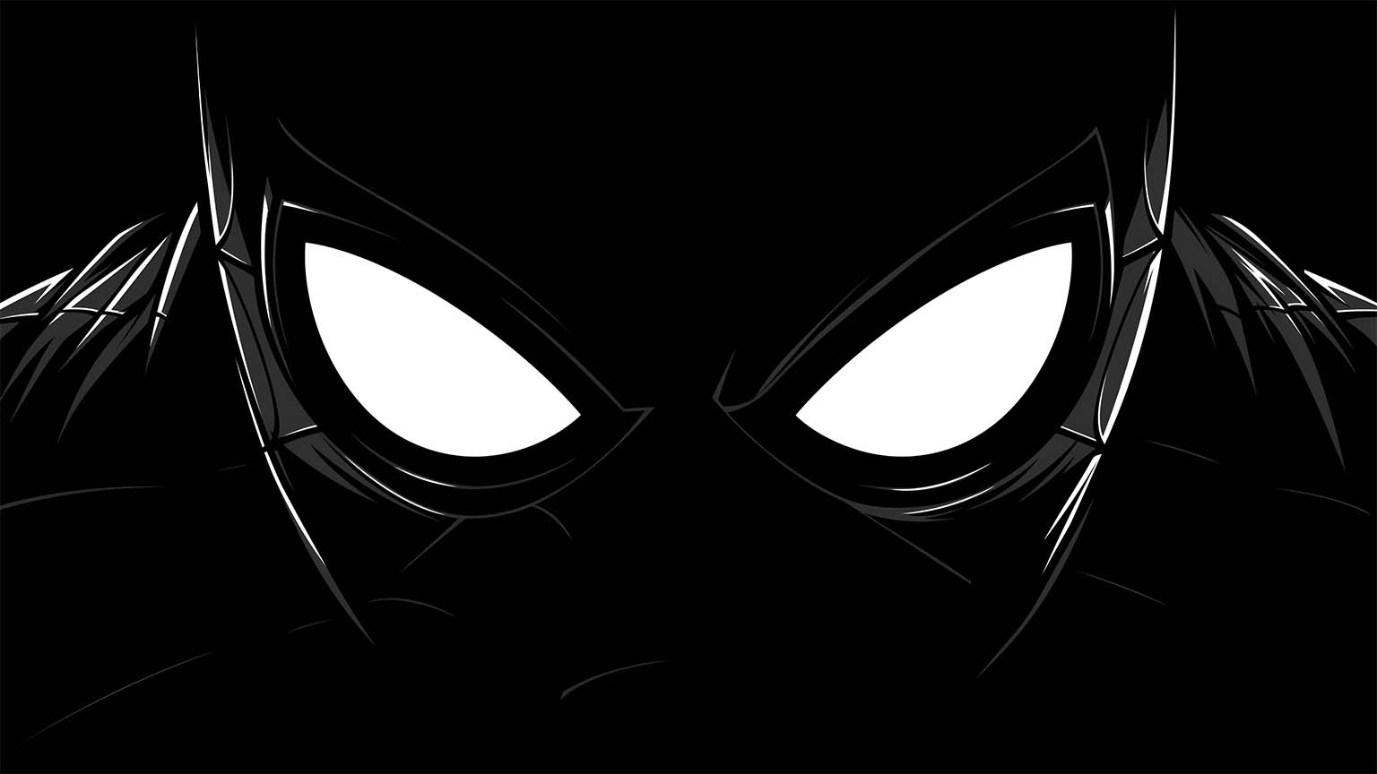 1536x864 Spider Man Glowing Eyes Black Mask Desktop Wallpaper 4K & HD
