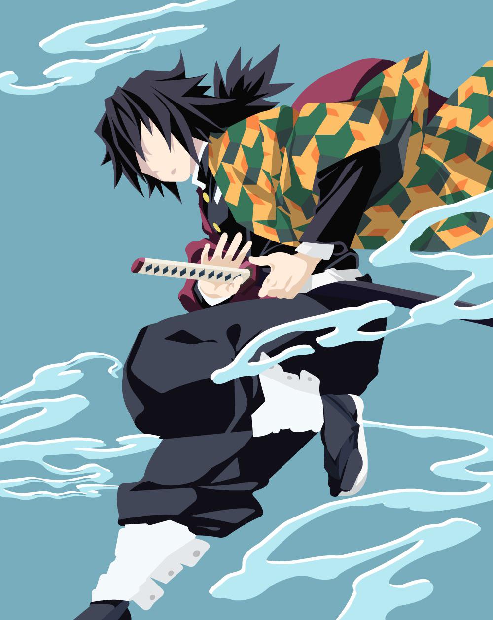 1000x1258 Tomioka Giyuu Phone And Desktop Minimalist Background Wallpaper! Enjoy !