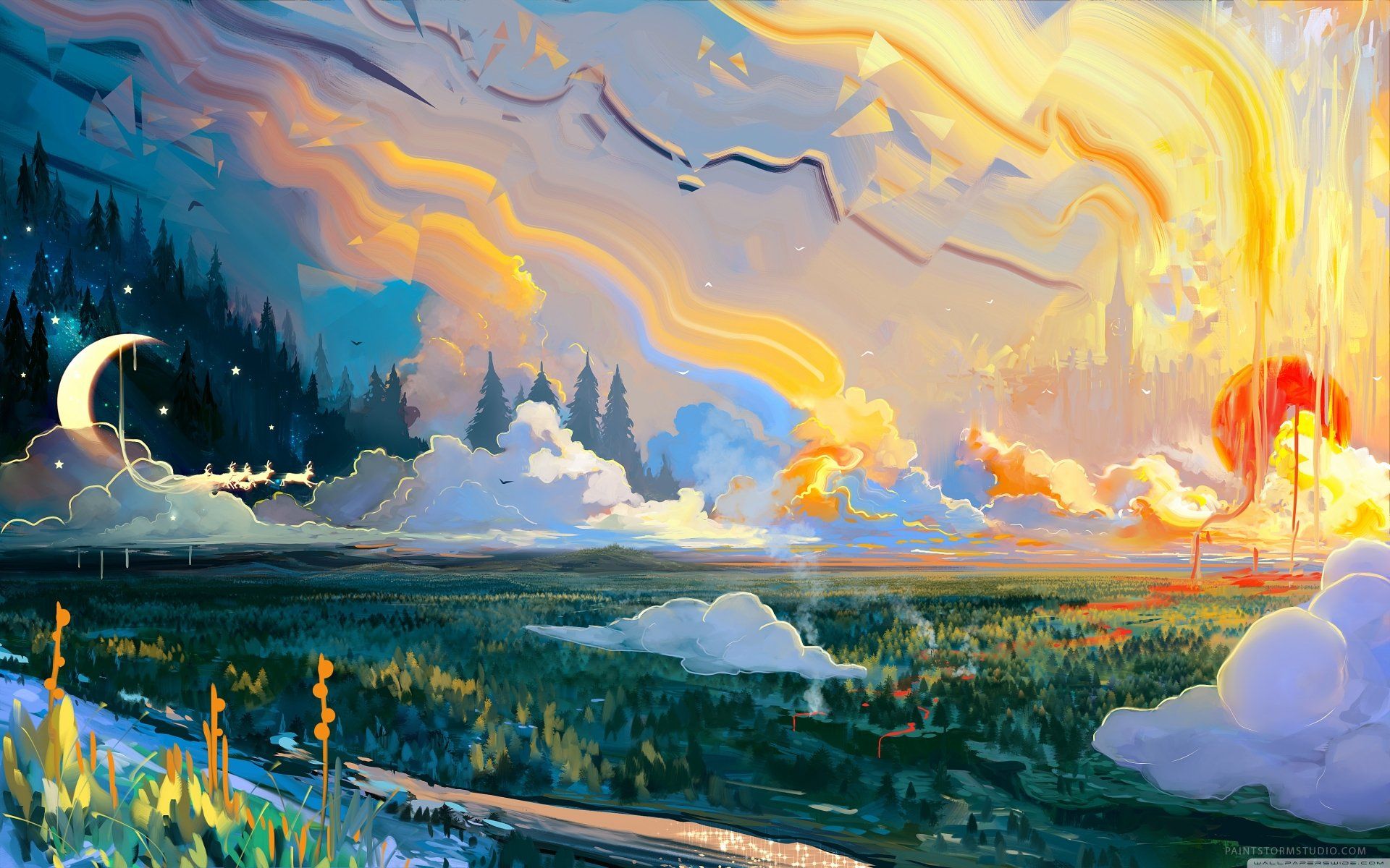 1920x1200 Download Artistic Landscape 4k Ultra HD Wallpaper
