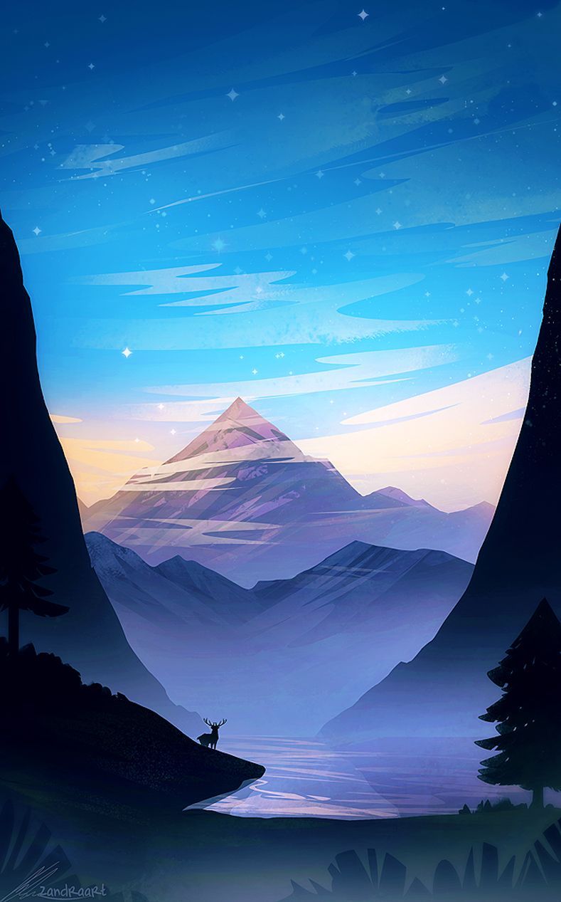 789x1267 Beautiful landscape art mobile wallpaper Mobile Walls