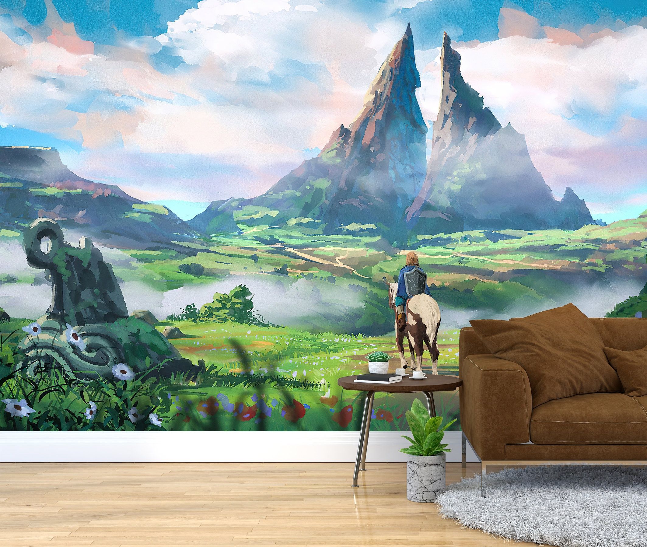 2126x1797 Zelda & Gaming Mural Wall Art Wallpaper Legend of Zelda Tears of the Kingdom Peel and Stick Playroom Decor Video Game Art Kids Decor Room