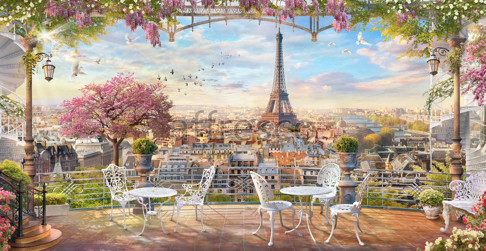1546x800 Panorama of Paris. The best landscapes