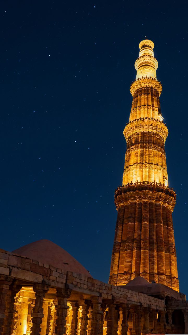 720x1280 In Pics: Qutub Minar At Night Is The Definition Of Beauty