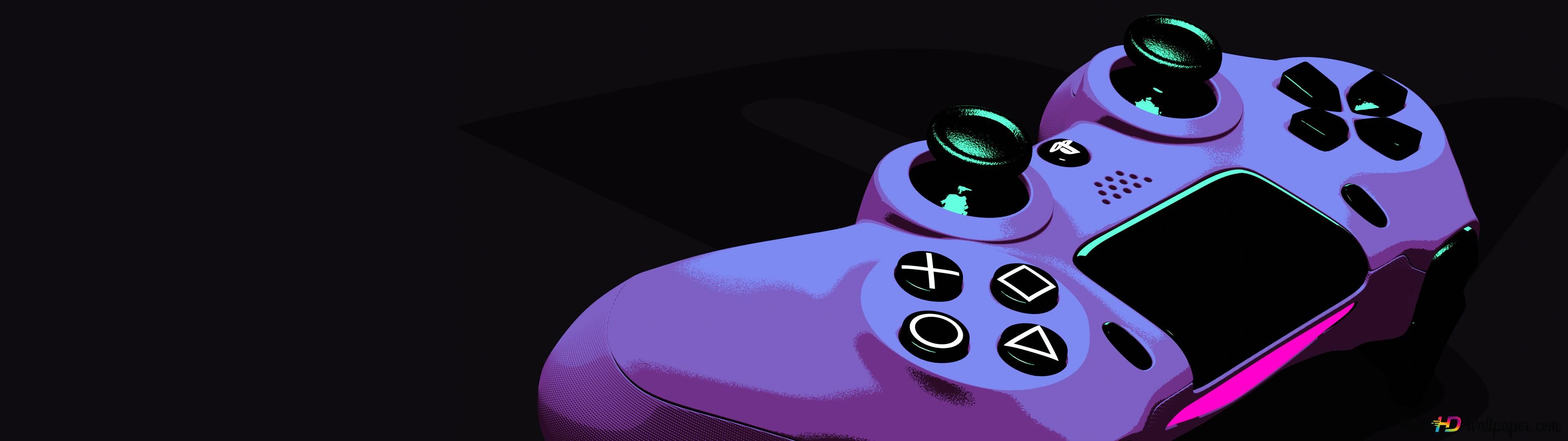 3840x1080 PlayStation Controller 4K wallpaper download