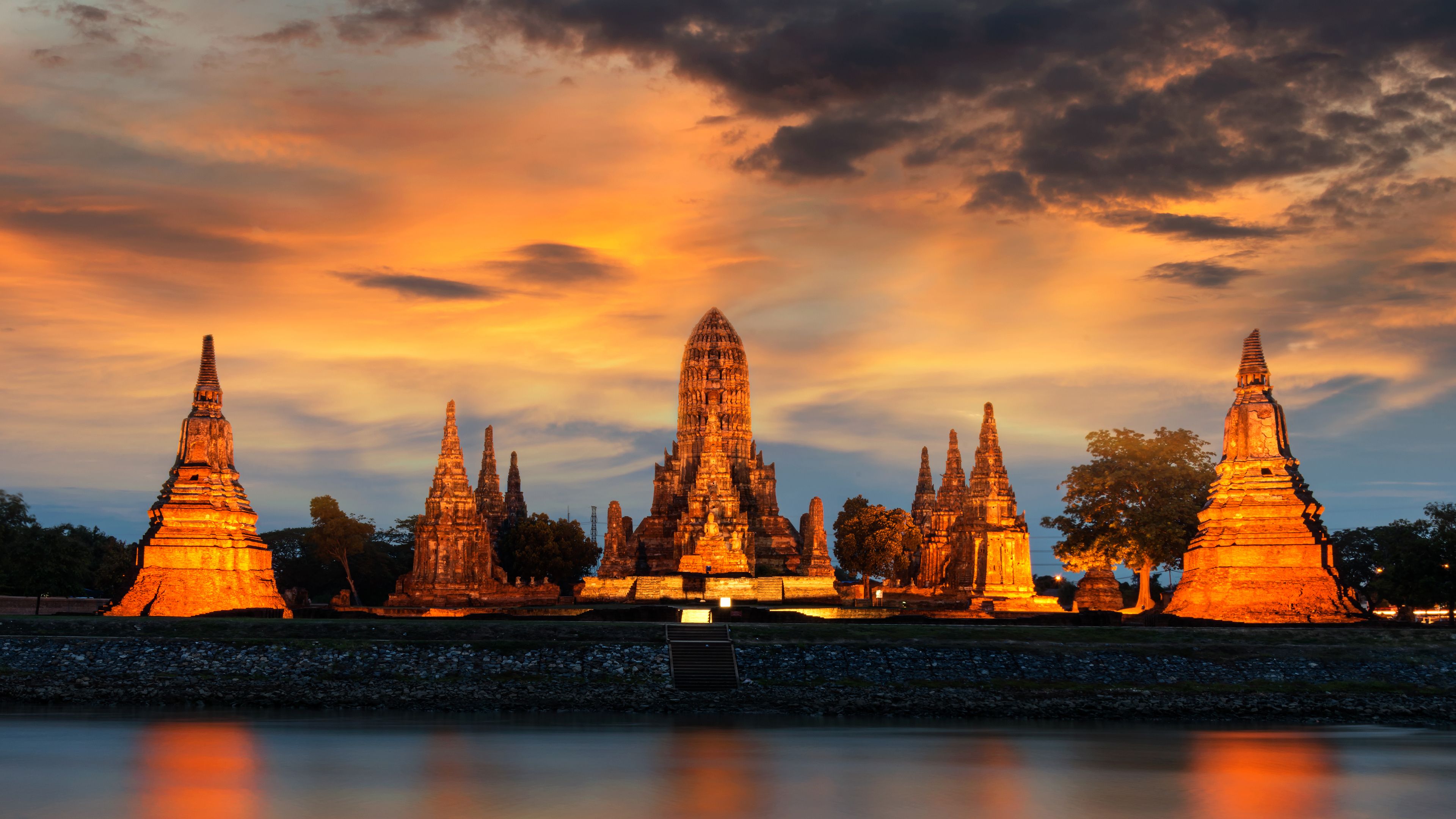 3840x2160 Bing HD Wallpaper Sep 2023: Ayutthaya Historical Park, Thailand Wallpaper Gallery