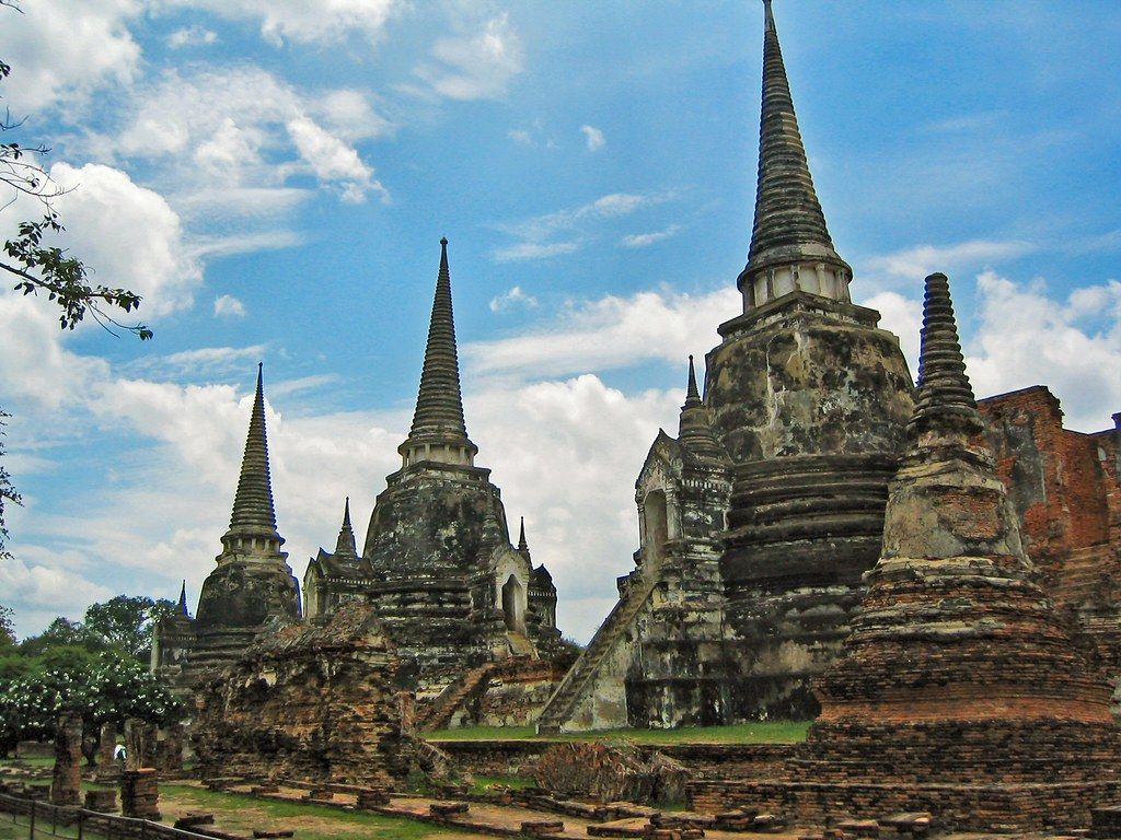 1024x768 Ayutthaya, Thailand. Part of the ancient Thai capital in Ay