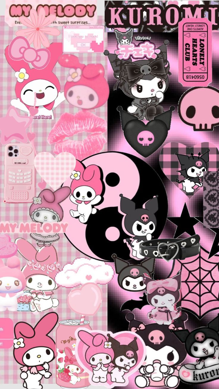736x1308 sanrio #hellokitty #mymelody #kuromi