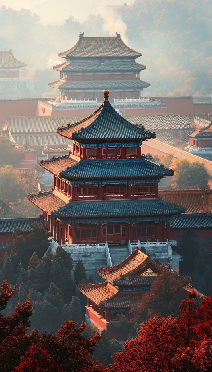 740x1295 Ancient chinese palace Image