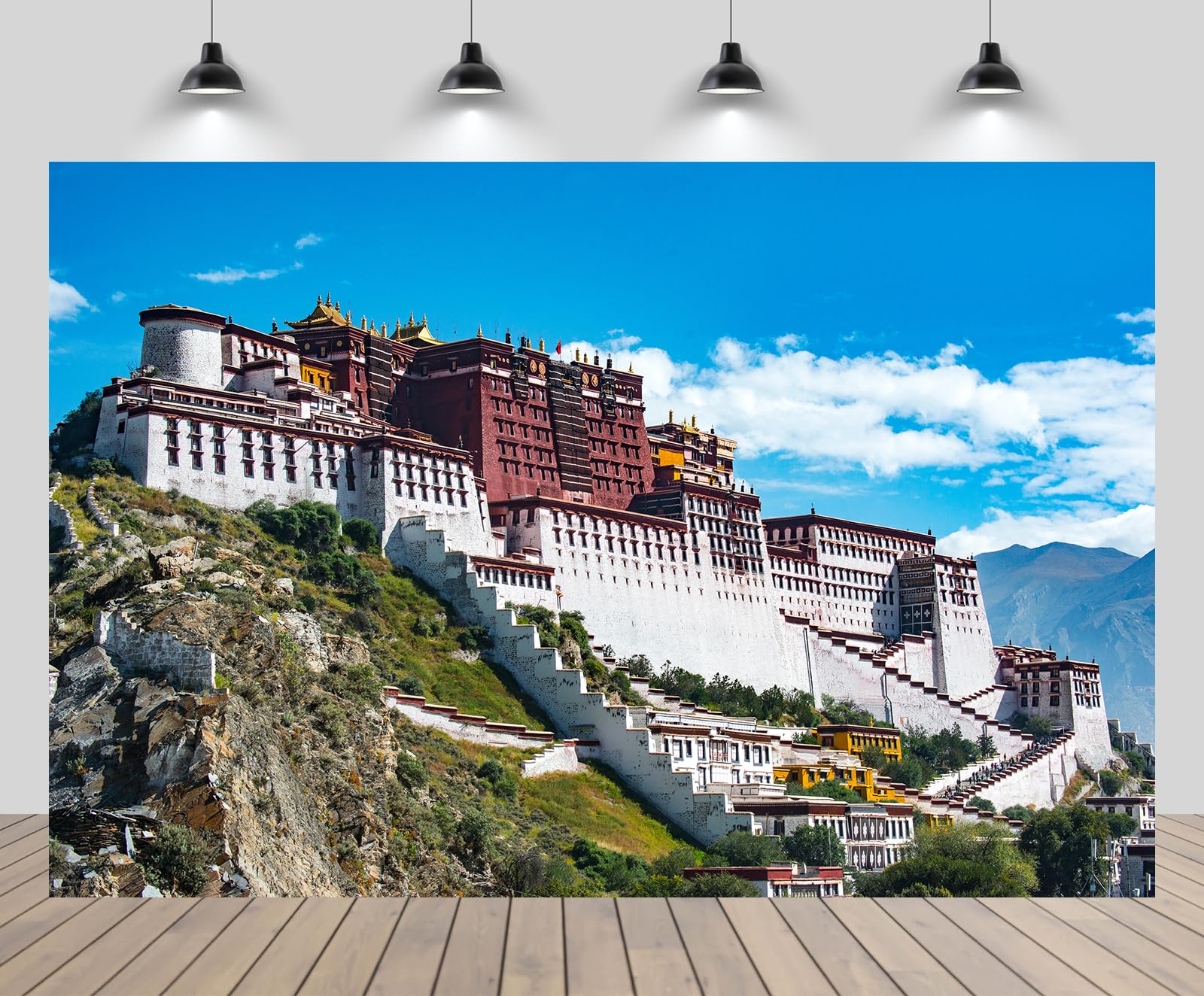1600x1324 Amazon.com : chnywork 15x10ft China Potala Palace Backdrop Asia China Historic Museum Ancient Old Castle Blue Sky Scenery Background Asia Religious Travel Party Decor Photo Studio Booth Props Wallpaper