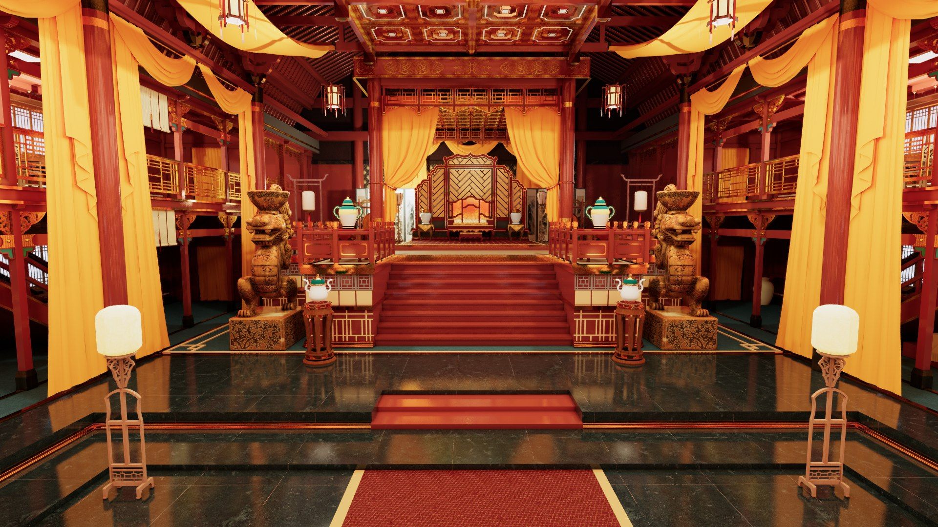 1920x1080 Chinese Palace Interior A1 Model