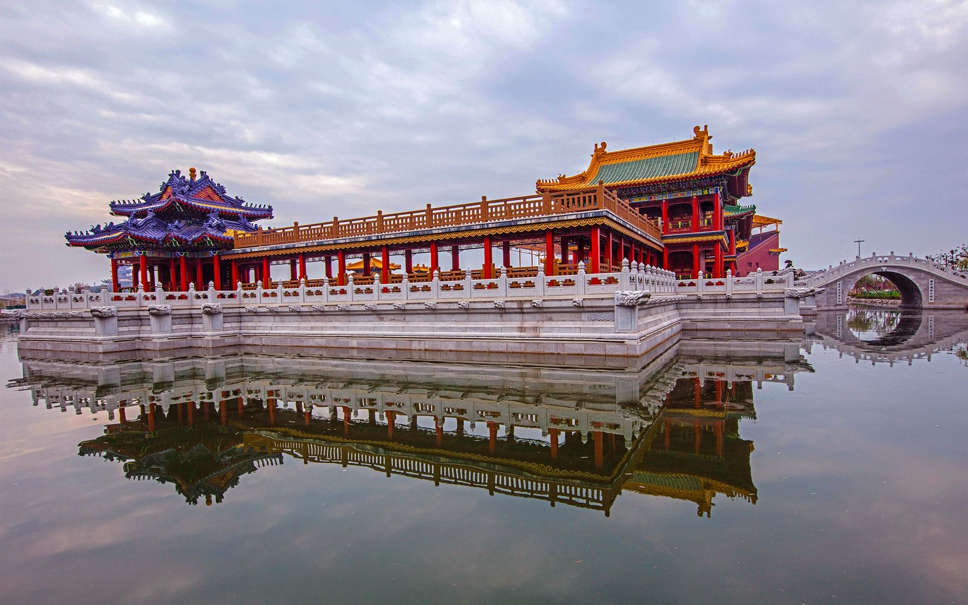 1920x1200 Chinese ancient architecture photo HD wallpaper 04