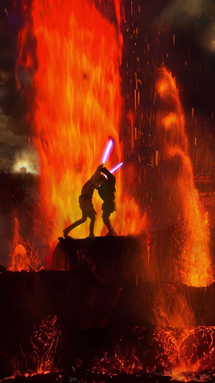 736x1308 Anakin Vs. Obi Wan On Mustafar