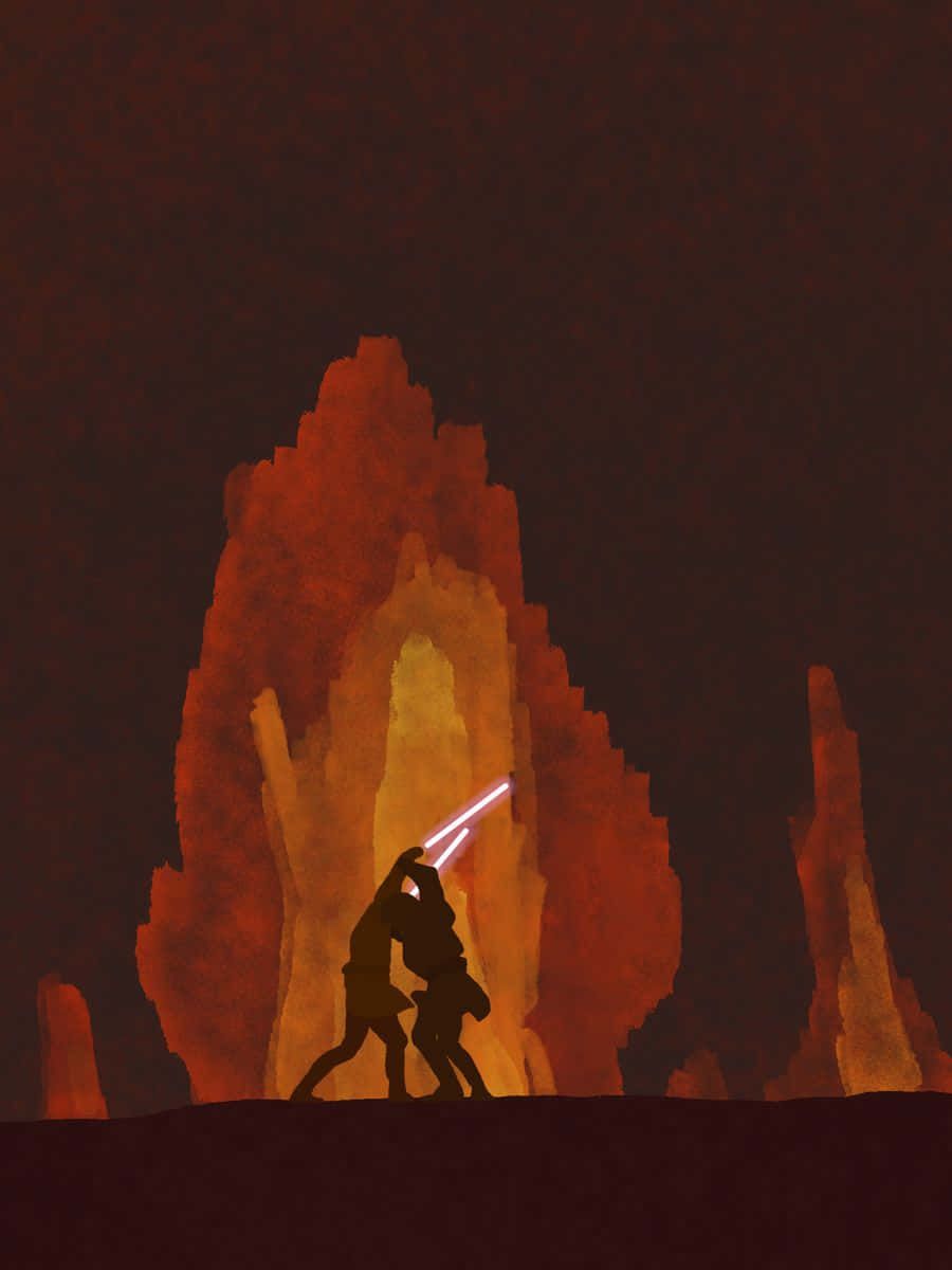 900x1200 Download Fiery World of Mustafar Wallpaper