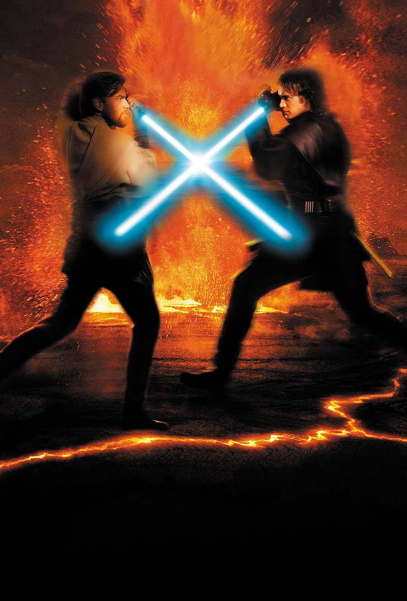 800x1181 Obi wan vs anakin, anakin, darth vader, jedi, jedi knight, mustafar, obi wan, HD phone wallpaper