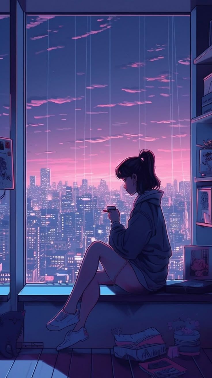 736x1313 Lofi Wallpaper Desktop