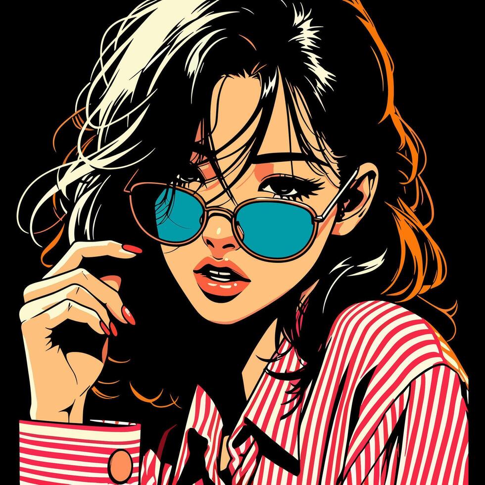 980x980 anime lofi girl nostalgic design