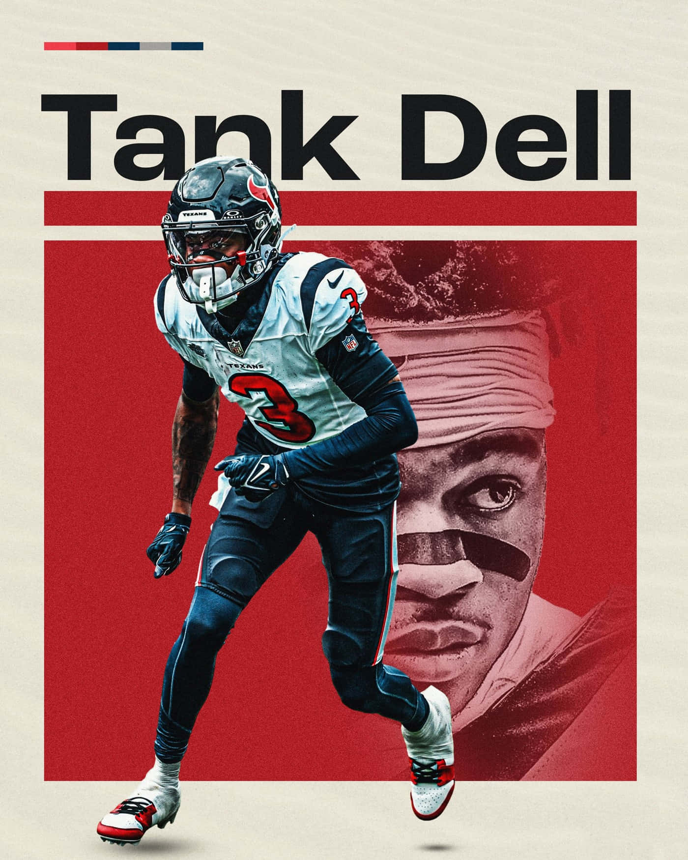 1400x1750 Download Tank Dell Football Athlete Graphic Wallpaper