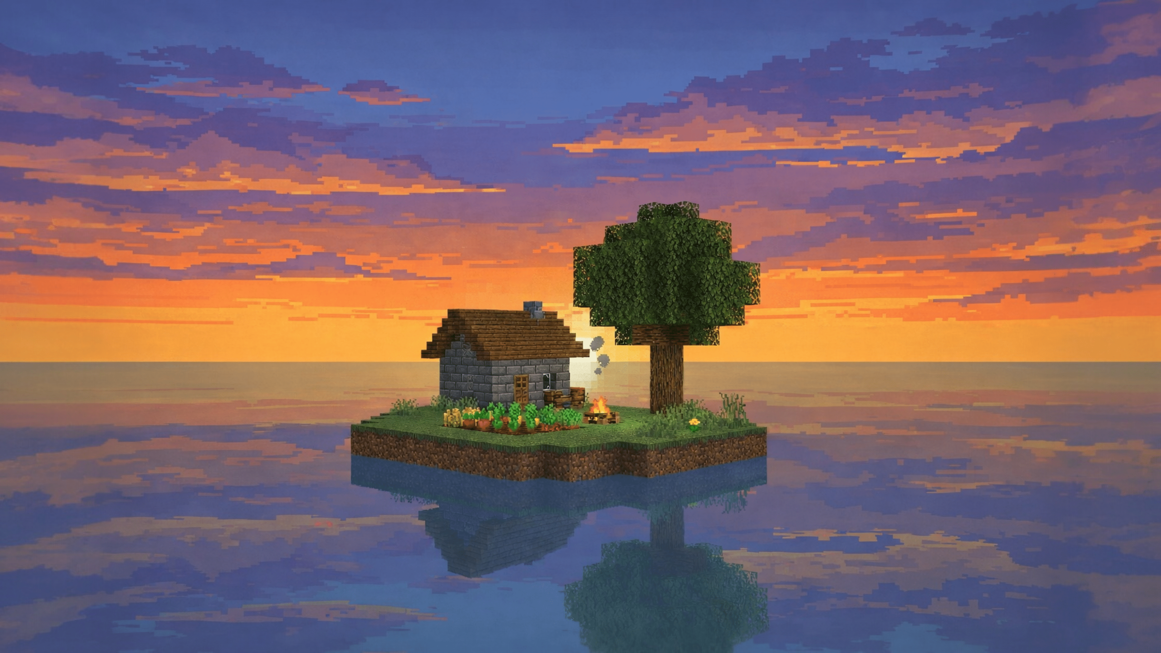 3840x2160 3840×2160 Cozy pixel world