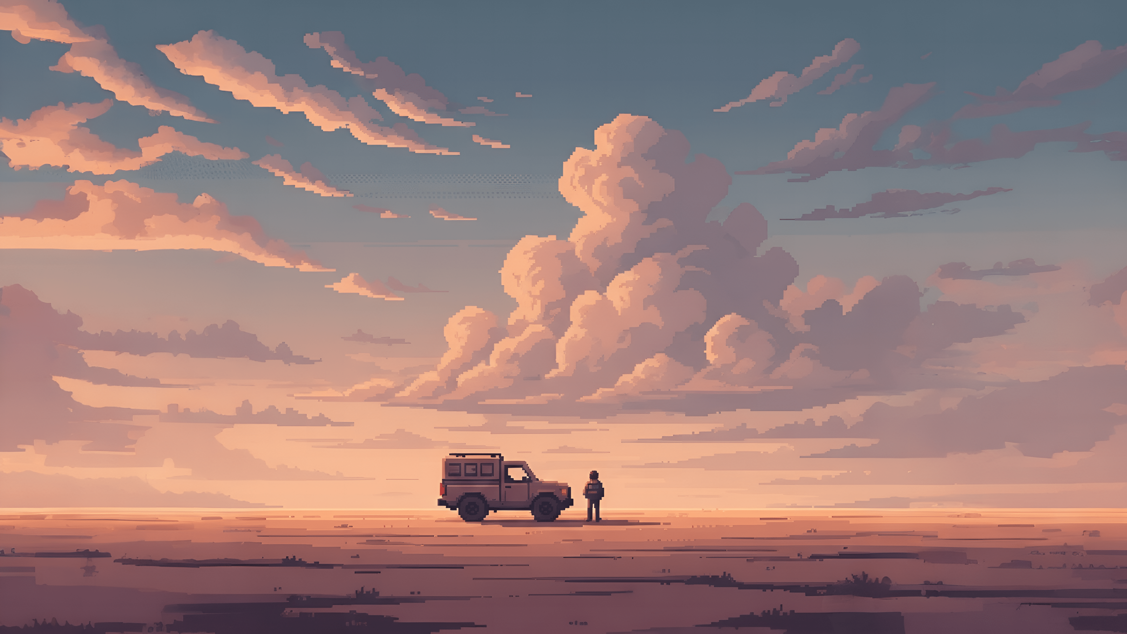 3840x2160 3840×2160 Quiet Road, pixel World