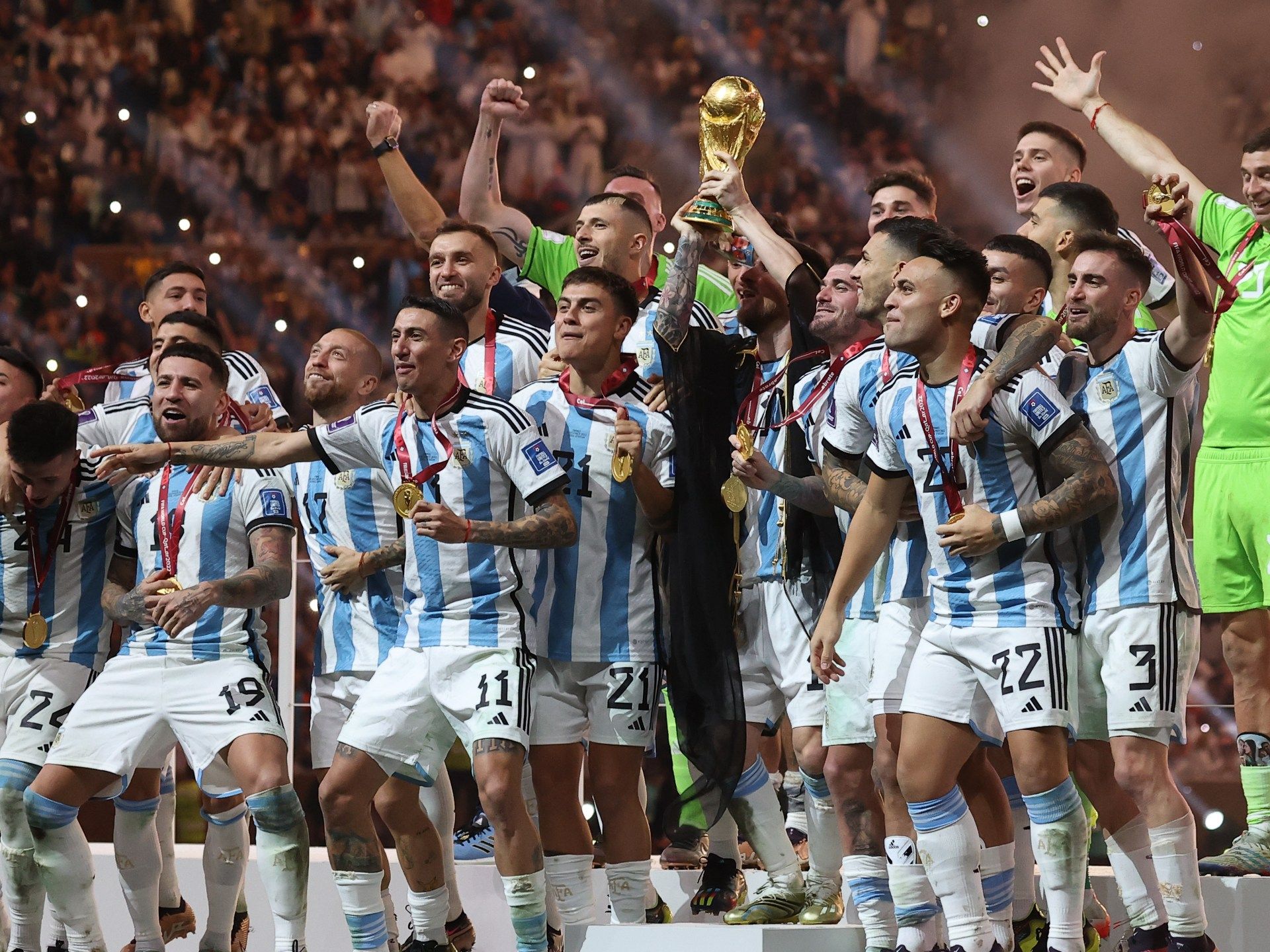 1920x1440 Tears of relief and joy as Messi lifts World Cup for Argentina