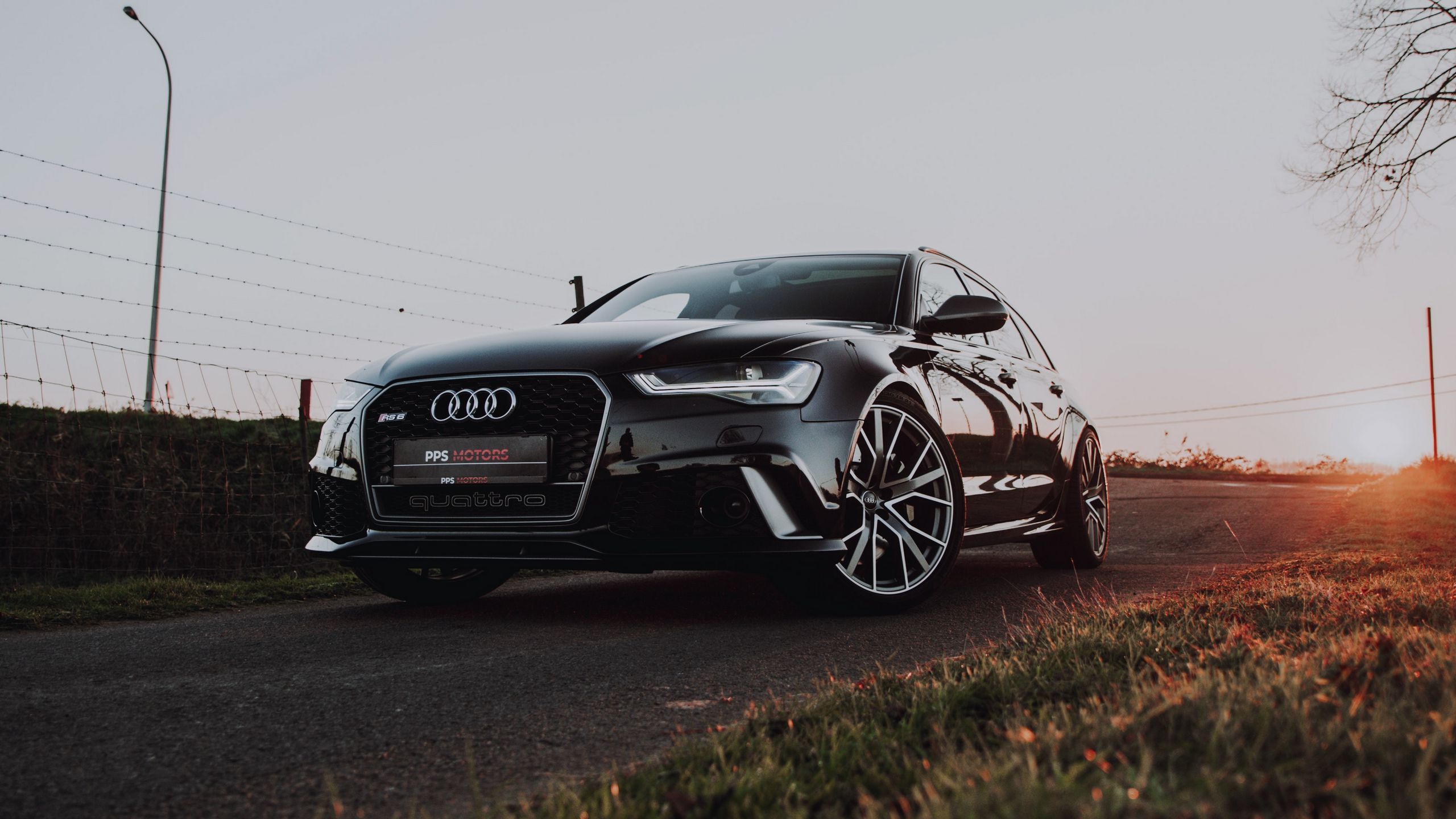 2560x1440 Download wallpaper 2560x1440 audi rs audi, car, black, road widescreen 16:9 HD background