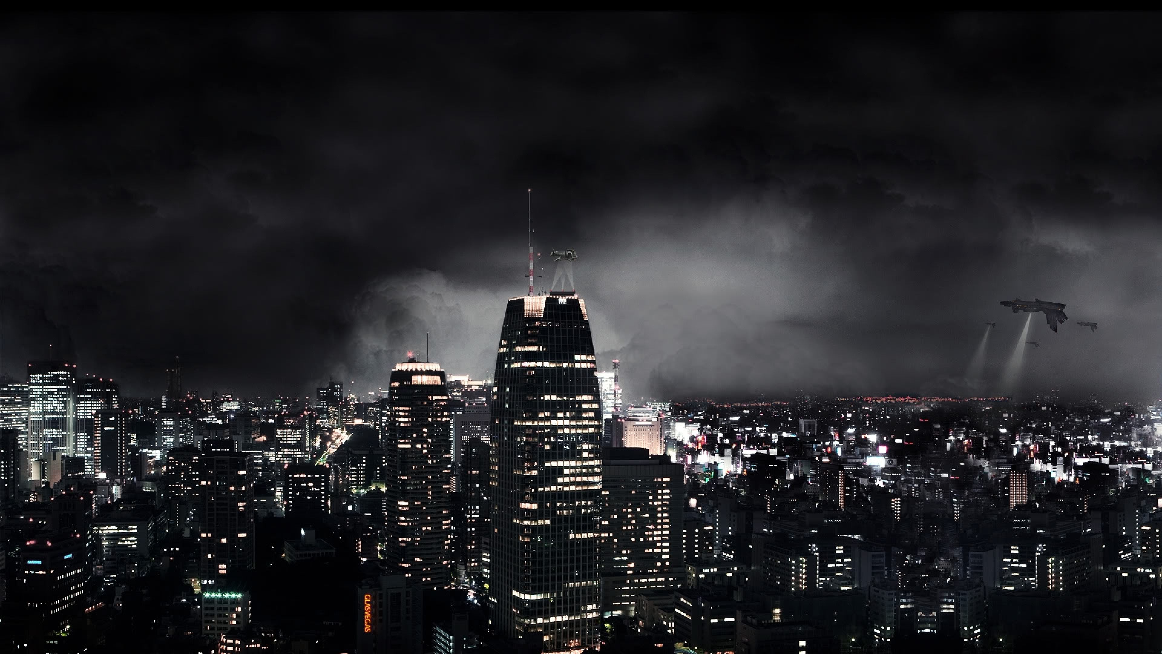 3840x2160 Dark City High Definition Wallpaper 17946
