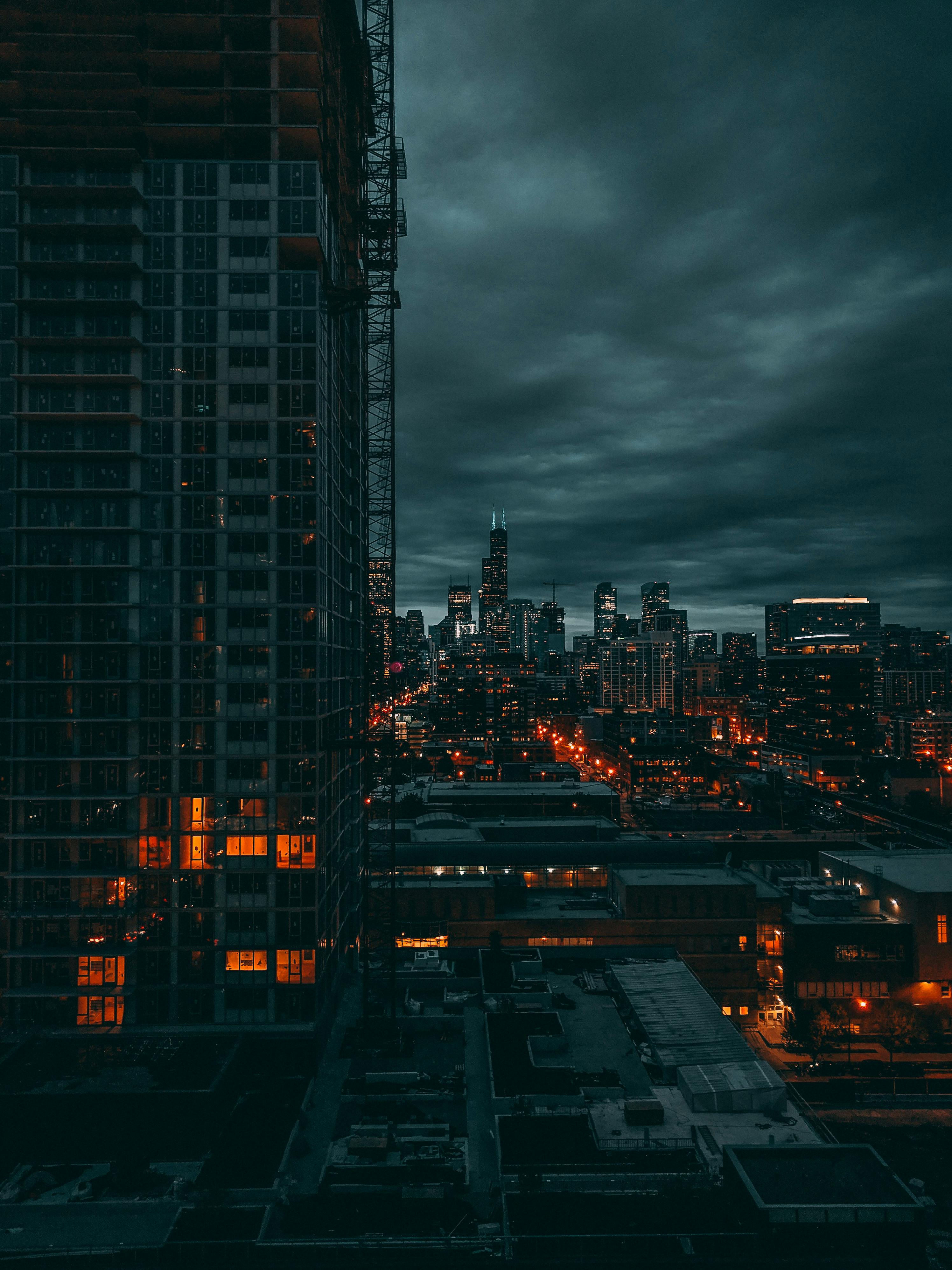 2992x3989 Rain Clouds over City at Night · Free