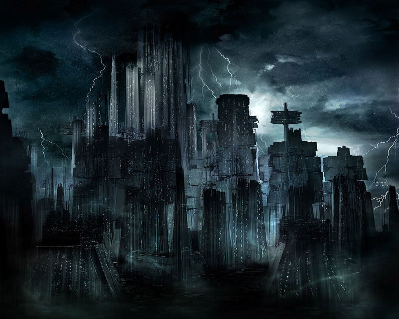 1280x1024 Dark City HD Wallpaper 17944