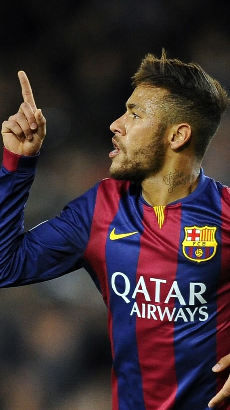 800x1422 Neymar In FCB Jersey, neymar, old neymar, football, fcb, sports, HD phone wallpaper