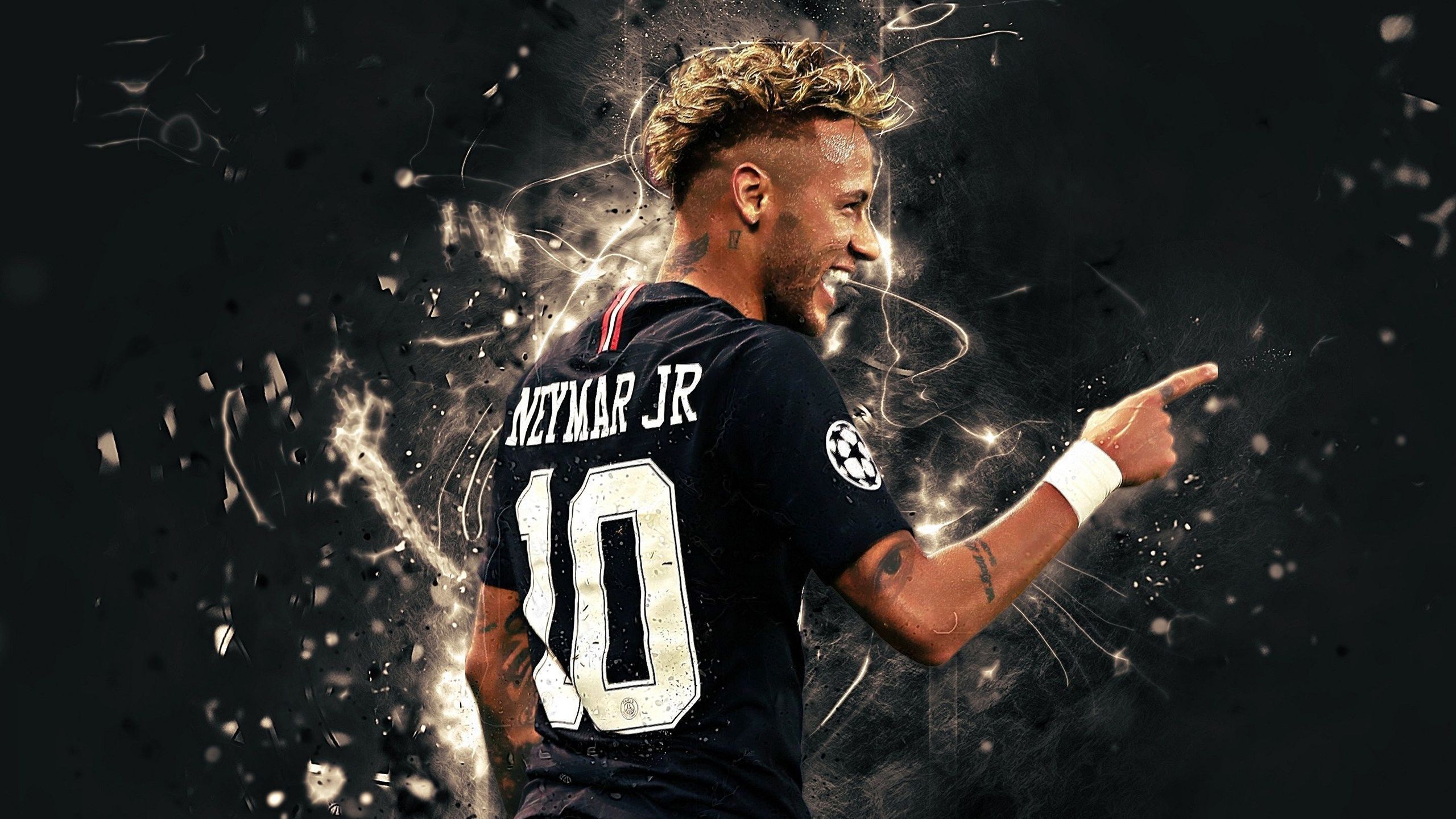 2560x1440 Backside Of Neymar Wearing Black Dress HD Neymar Wallpaper