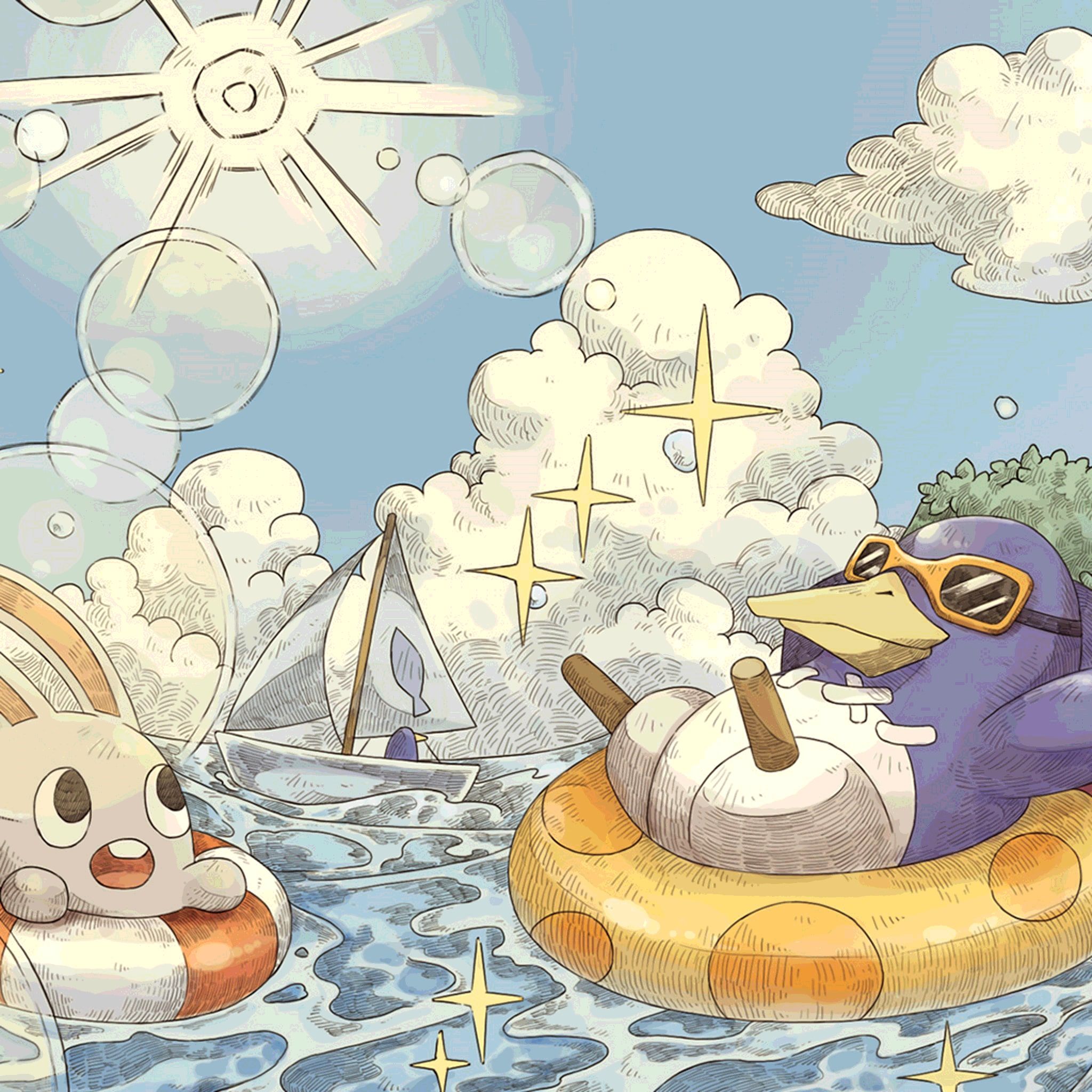 2048x2048 Summers at Seaside Prinny Theme PS4