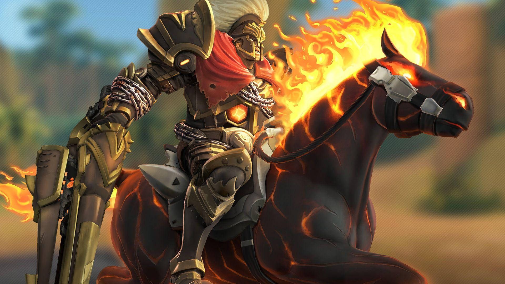 1920x1080 Download Video Game Paladins Fernando Riding Fiery Horse Wallpaper