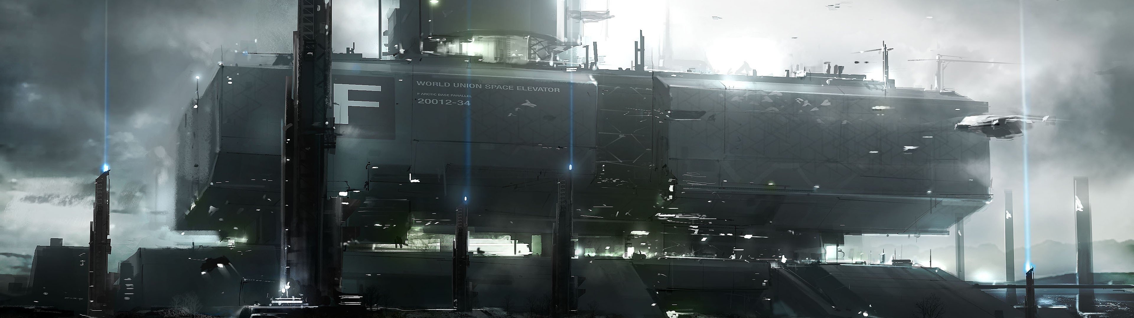 3840x1080 Download Sci Fi City Sci Fi City HD Wallpaper