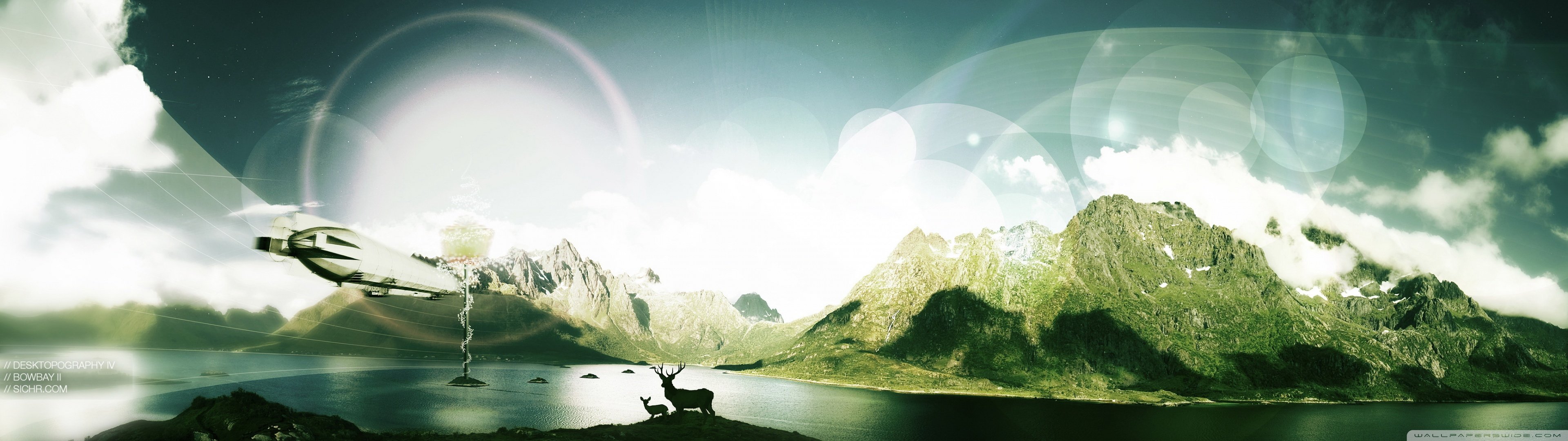 3840x1080 mountains, Landscapes, Nature Wallpaper HD / Desktop and Mobile Background
