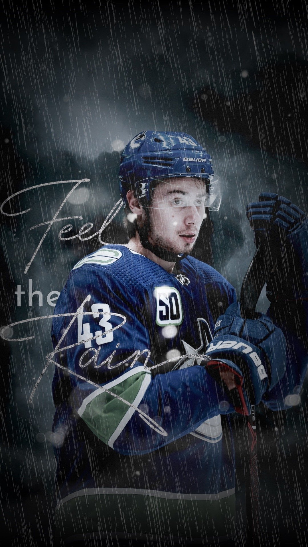 1080x1920 wallpaper • quinn hughes + feel the rain Credits of the wallpaper' elements and style go to their respective owners. I only
