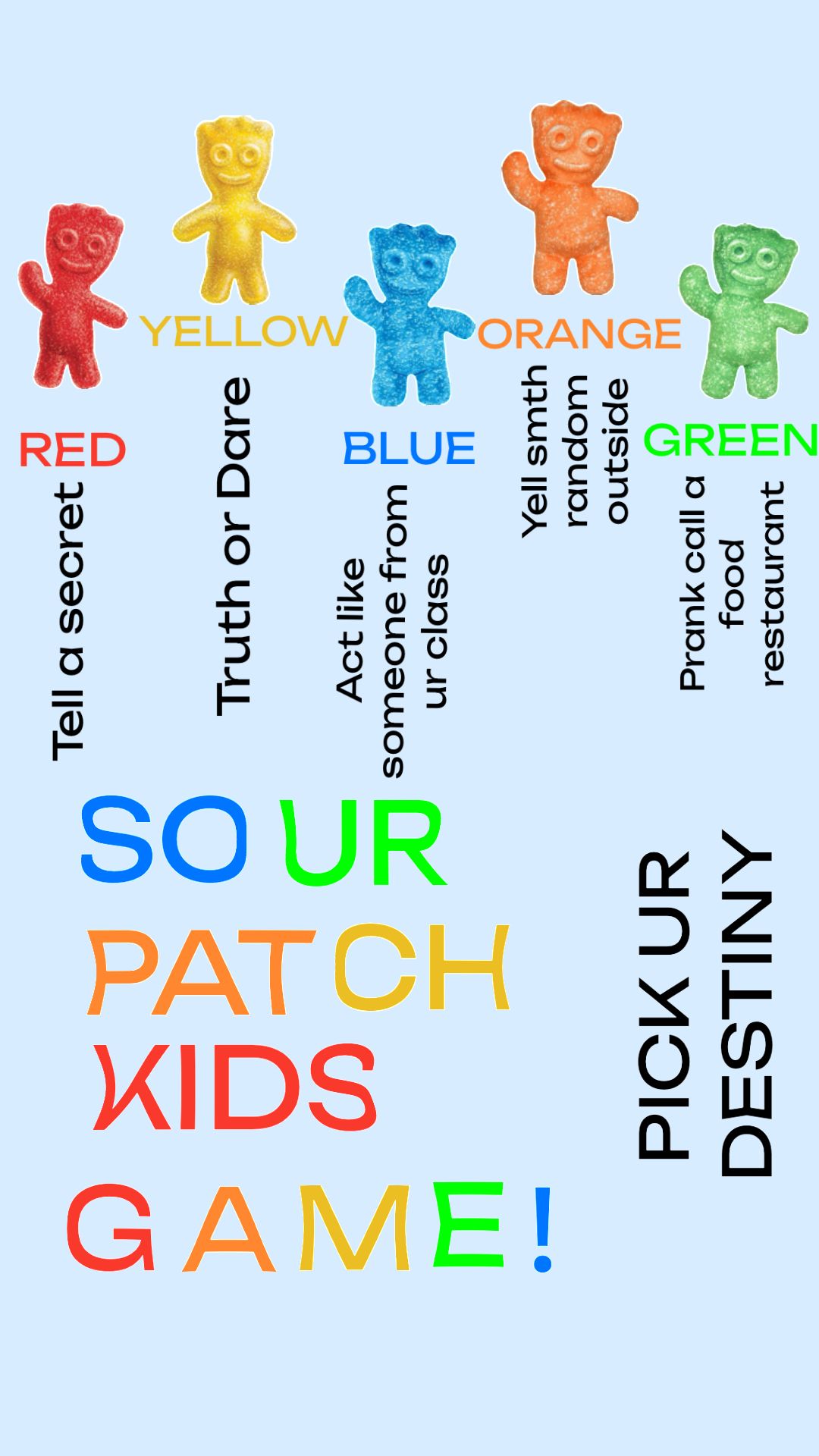 1080x1920 Check out mindimcglynn's Shuffles SOUR PATCH KIDS GAME!