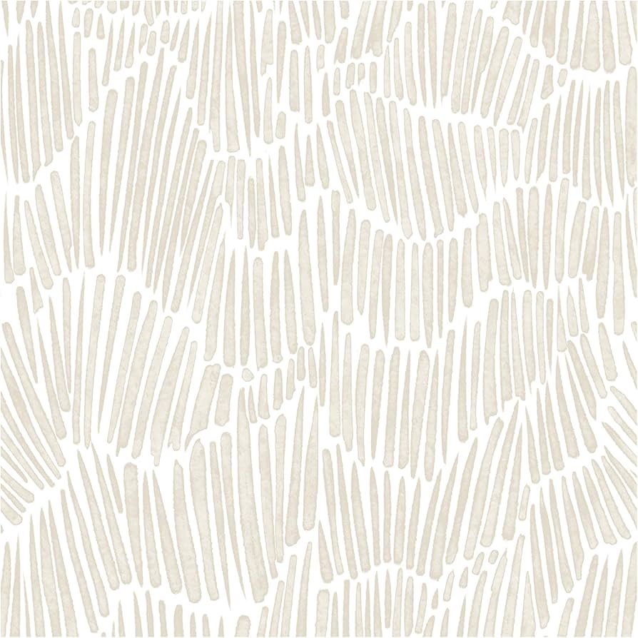 894x894 Theper Beige Wallpaper 17.3×78.8 Modern Striped Peel and Stick Wallpaper Boho Removable Self Adhesive Wall Paper for Bedroom Waterproof White and Gold Contact Paper for Cabinets Vinyl