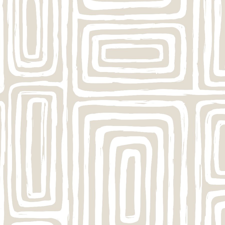 900x900 Beige Geometric Wallpaper and Stick