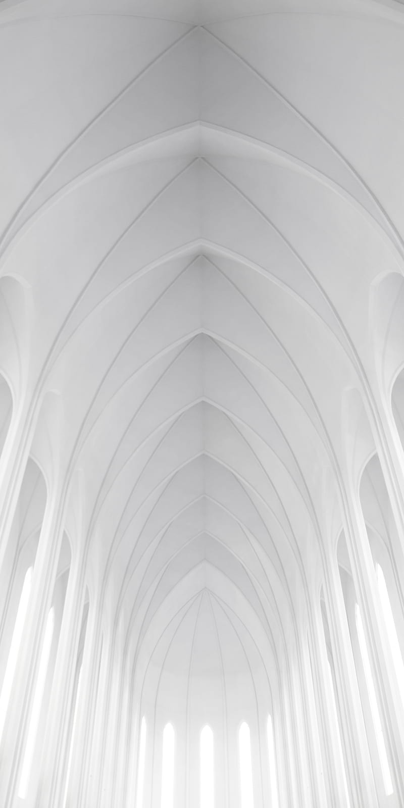 800x1600 Archway, bright, church, roof, white, HD phone wallpaper