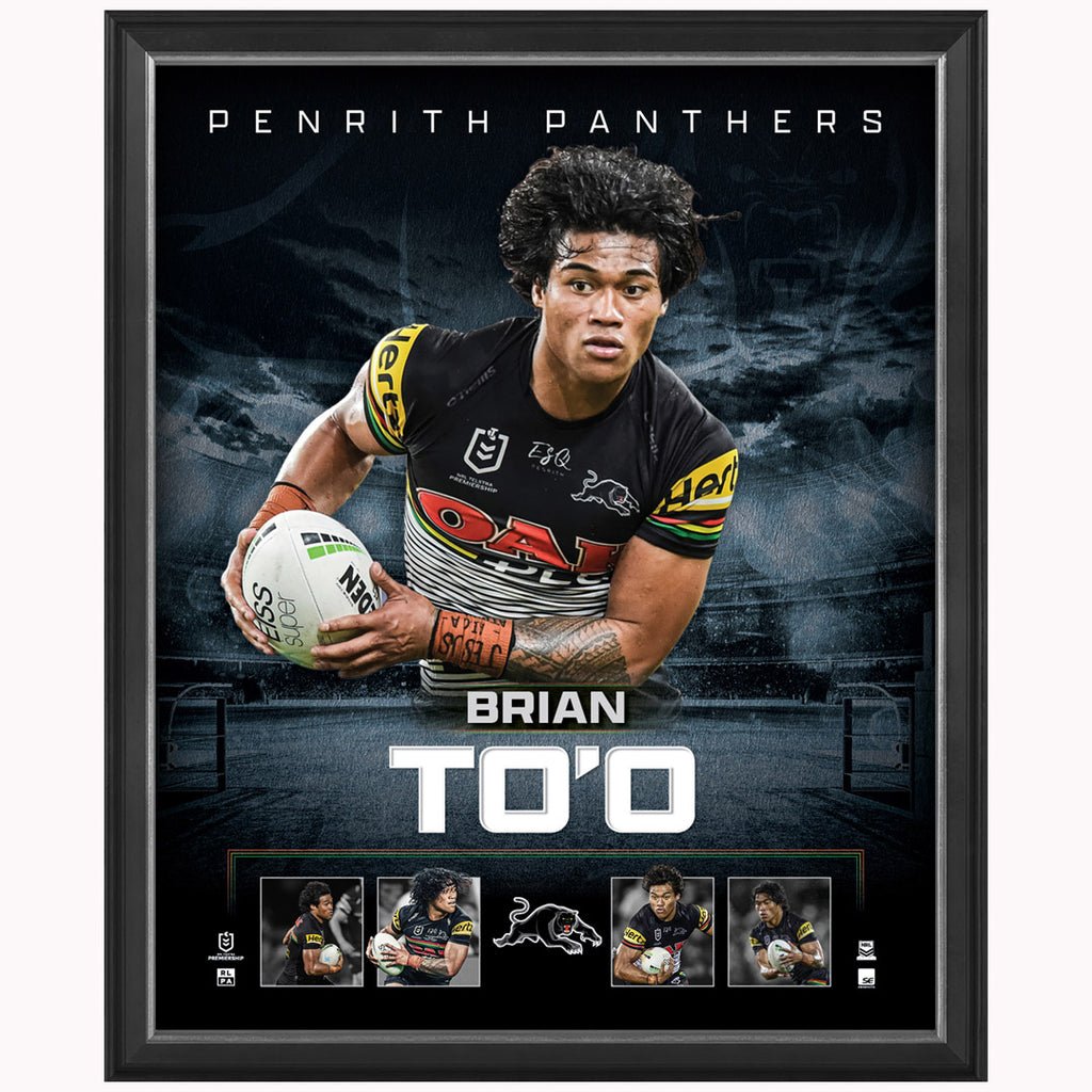 1024x1024 Brian To'o Penrith Panthers Official NRL Player Print Framed New