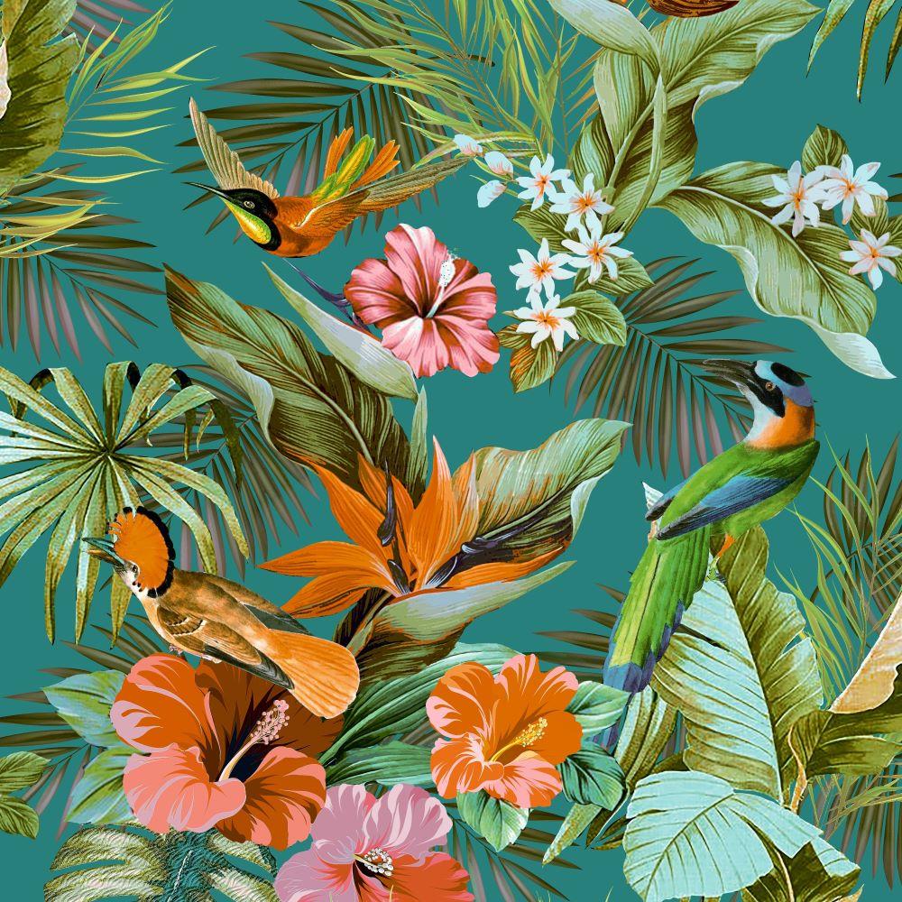 1000x1000 Rasch Paradise Birds Wallpaper