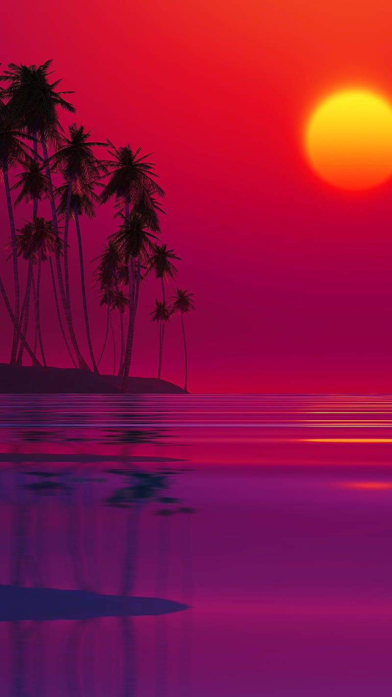 800x1423 Sunset Glow, beach, glow, sun, sunset, HD phone wallpaper