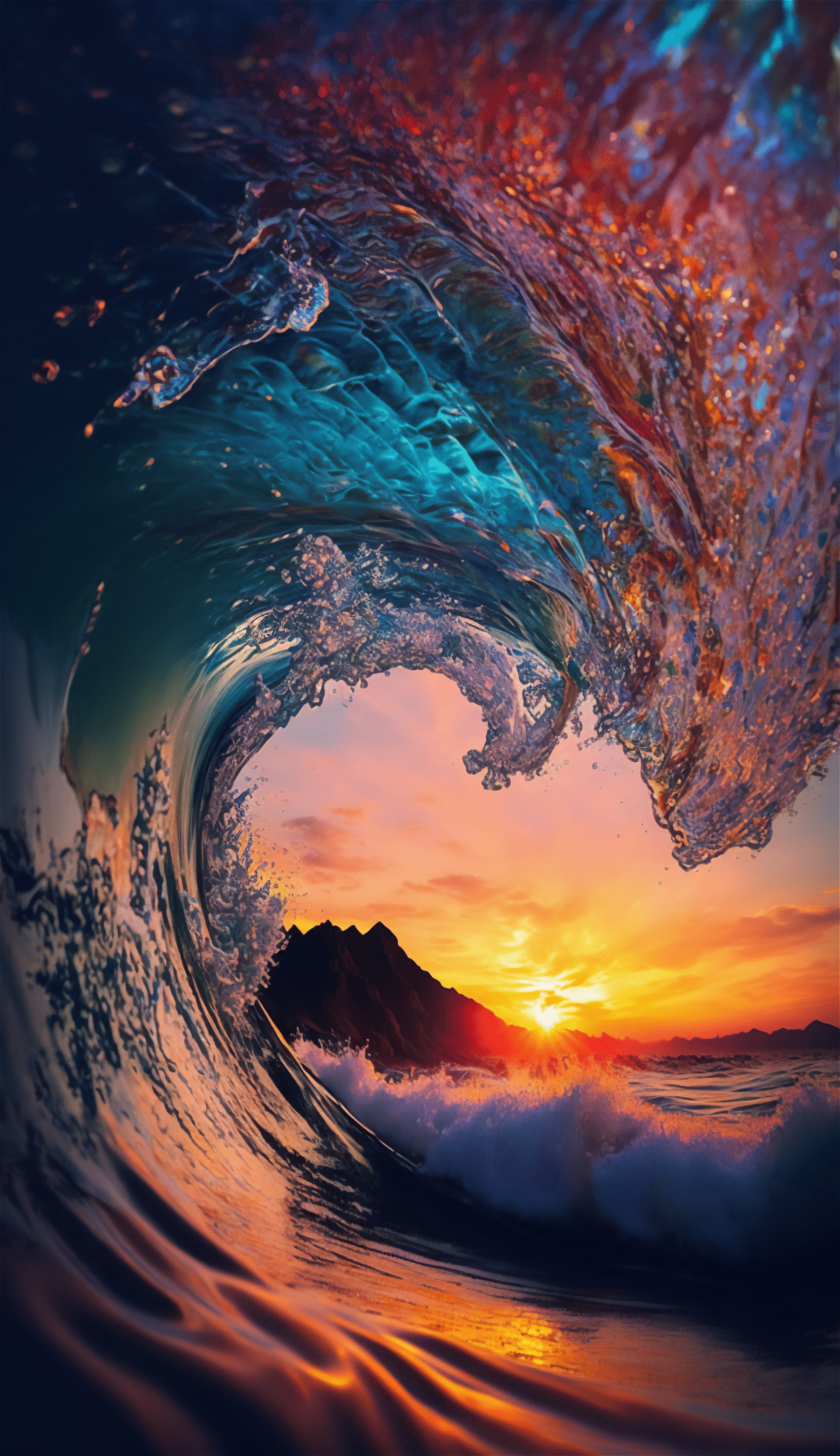 1920x3328 Sunset Glow Wallpaper
